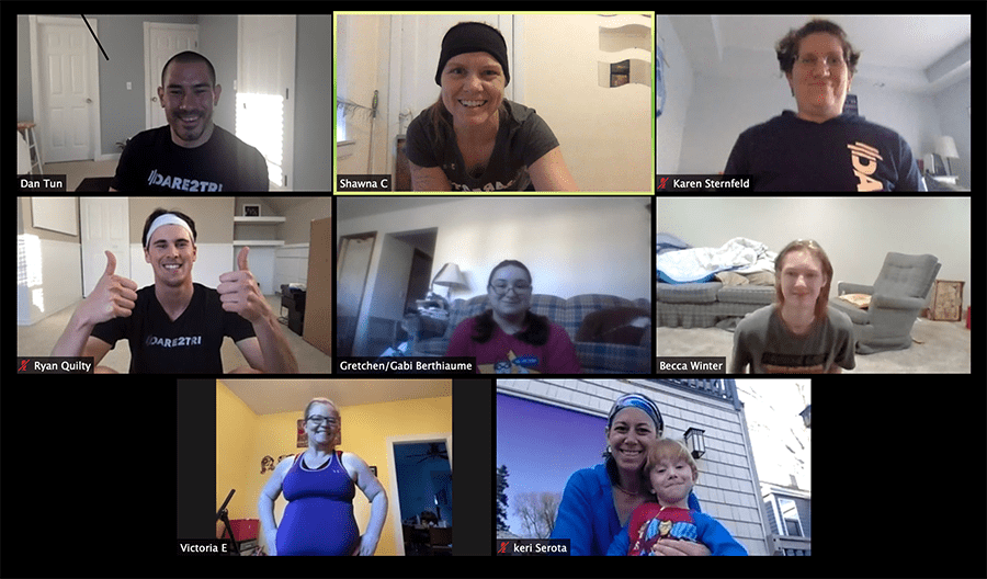 Zoom video screenshot of virtual training participants.