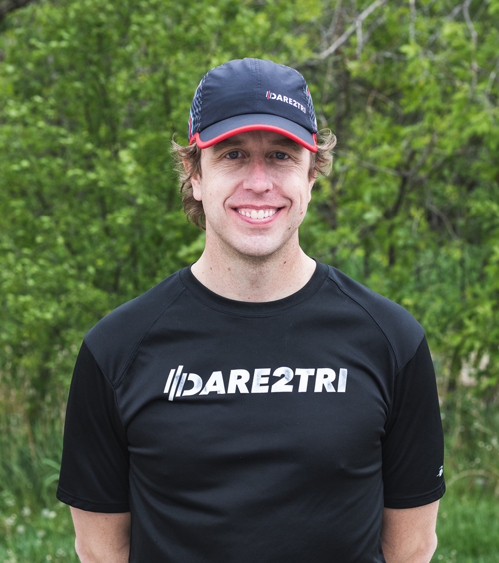 Keith Danahey wearing a Dare2tri T-shirt